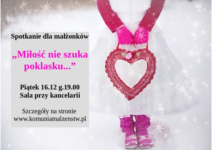 Miłość nie szuka poklasku Miłość nie szuka poklasku